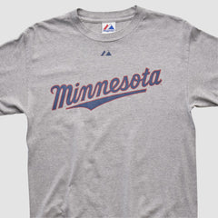 Minnesota Twins Majestic 2010 T-shirt - Heather Gray - XVintage T-shirts