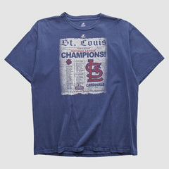 St. Louis Cardinals Majestic 2011 T-shirt - Navy - XVintage T-shirts
