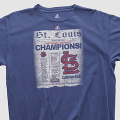 St. Louis Cardinals Majestic 2011 T-shirt - Navy - XVintage T-shirts