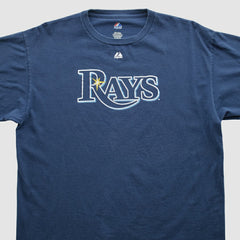 Tampa Bay Rays Majestic 2010s T-shirt - Navy - Vintage T-shirts