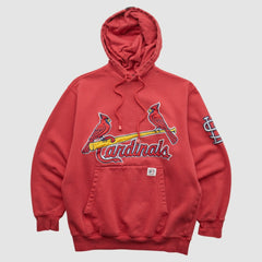 St. Louis Cardinals Stitches 2000s Hooded Pullover Sweatshirt - Red - XVintage Pullover