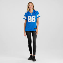 Anthony Firkser Detroit Lions Women's Team Game Jersey - Blue Jerseys
