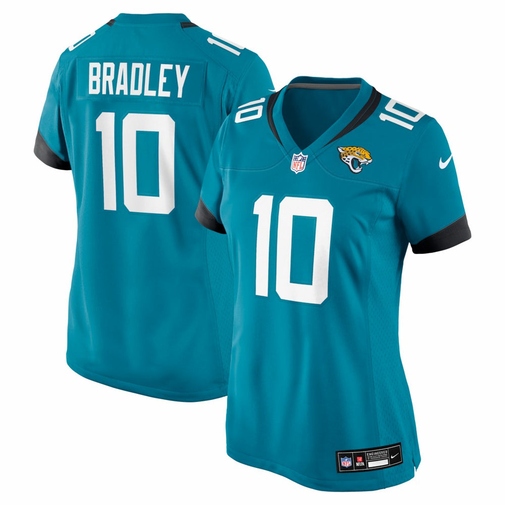 Carter Bradley Jacksonville Jaguars Women's Team Game Jersey - Teal Jerseys