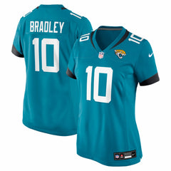 Carter Bradley Jacksonville Jaguars Women's Team Game Jersey - Teal Jerseys