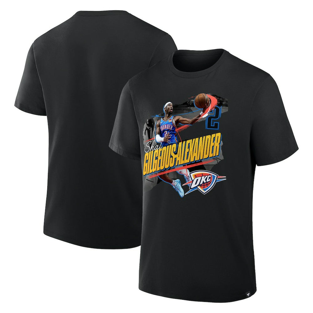 Shai Gilgeous-Alexander Oklahoma City Thunder Start of Season T-Shirt Black outlet