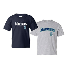 Seattle Mariners Soft as a Grape Youth 2-Pack Logo T-Shirt Set - Navy/Gray T-shirts
