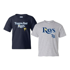 Tampa Bay Rays Soft as a Grape Youth 2-Pack Logo T-Shirt Set - Navy/Gray T-shirts