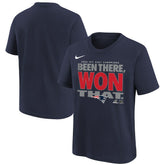 New England Patriots Youth 2025 AFC East Division Champions Locker Room Trophy Collection T-Shirt - Navy T-shirts