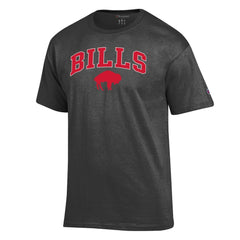 Buffalo Bills Champion Arch Over Logo T-Shirt - Heather Charcoal T-shirts
