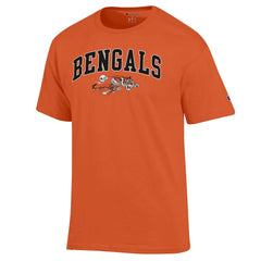 Cincinnati Bengals Champion Arch Over Logo T-Shirt - Orange T-shirts