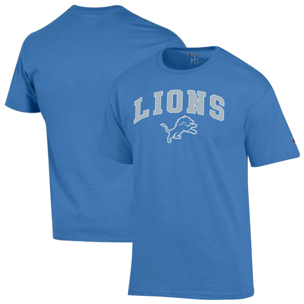 Detroit Lions Champion Arch Over Logo T-Shirt - Blue T-shirts
