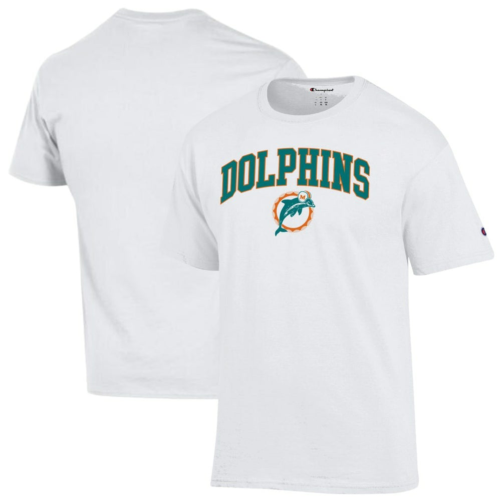 Miami Dolphins Champion Arch Over Logo T-Shirt - White T-shirts