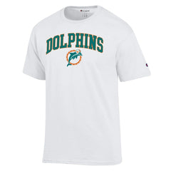 Miami Dolphins Champion Arch Over Logo T-Shirt - White T-shirts