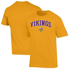 Minnesota Vikings Champion Arch Over Logo T-Shirt - Gold T-shirts