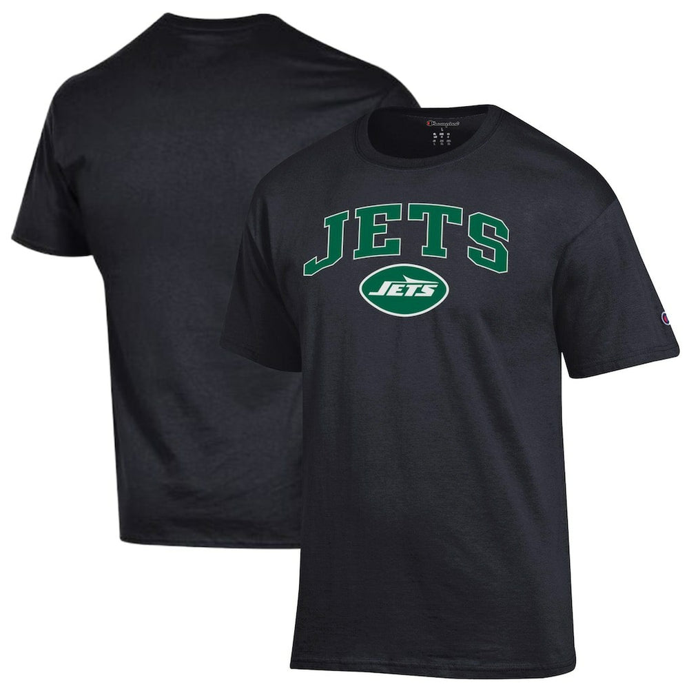 New York Jets Champion Arch Over Logo T-Shirt - Black T-shirts