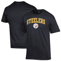Pittsburgh Steelers Champion Arch Over Logo T-Shirt - Black T-shirts