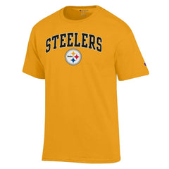Pittsburgh Steelers Champion Arch Over Logo T-Shirt - Gold T-shirts