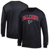 Atlanta Falcons Champion Arch Over Logo Long Sleeve T-Shirt - Black T-shirts