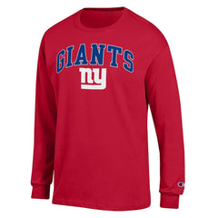 New York Giants Champion Arch Over Logo Long Sleeve T-Shirt - Red T-shirts