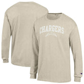 Los Angeles Chargers Champion White Ink Jersey Long Sleeve T-Shirt - Oatmeal T-shirts