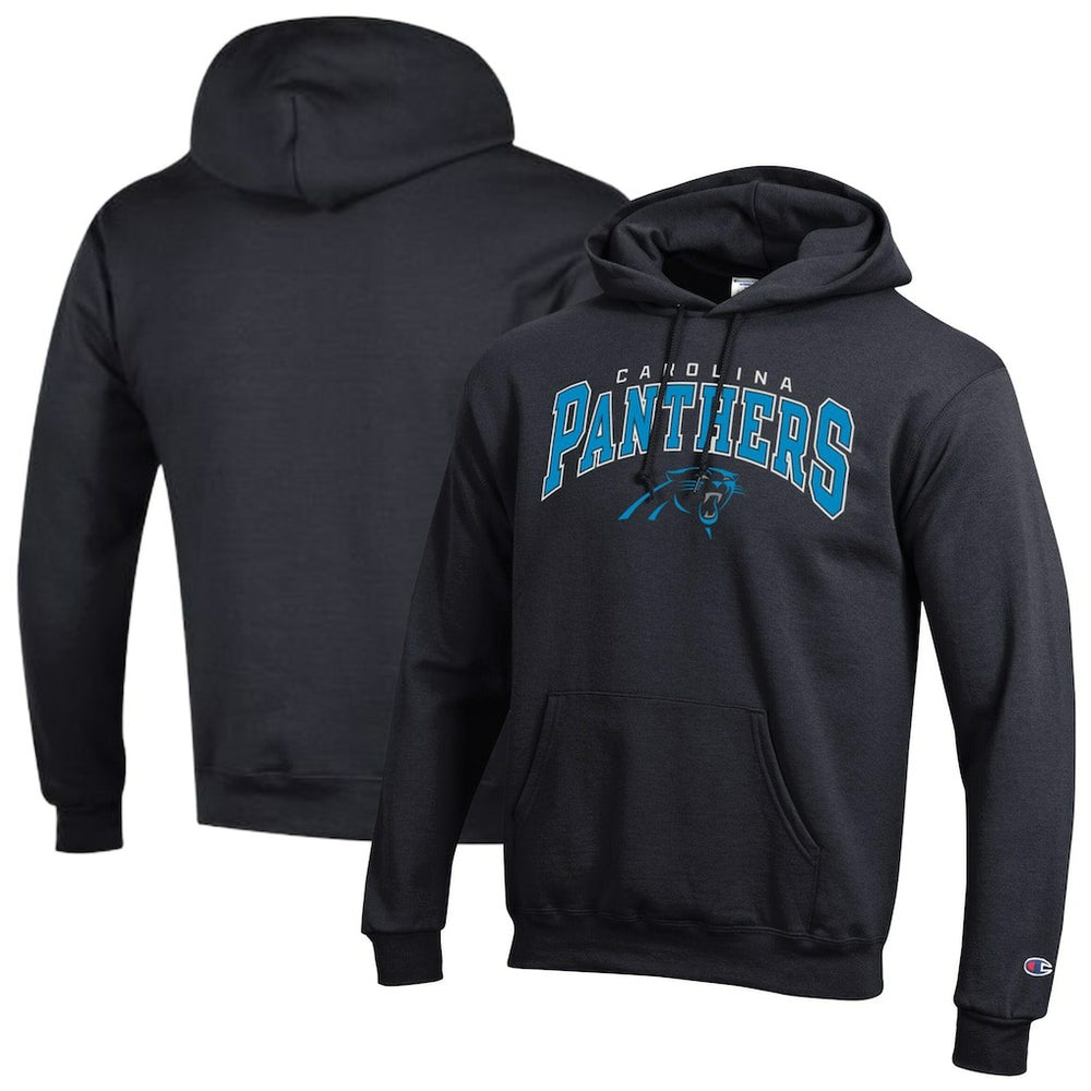 Carolina Panthers Champion Powerblend Arch over Logo Hoodie - Black Hoodies