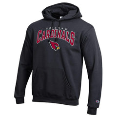 Arizona Cardinals Champion Powerblend Arch over Logo Hoodie - Black Hoodies
