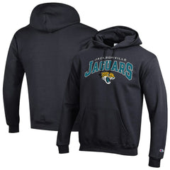 Jacksonville Jaguars Champion Powerblend Arch over Logo Hoodie - Black Hoodies