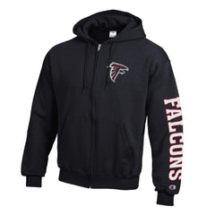 Atlanta Falcons Champion Powerblend Fleece Full-Zip Hoodie - Black Hoodies