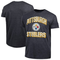 Pittsburgh Steelers Champion Ultimate Tri-Blend T-Shirt - Heather Black T-shirts
