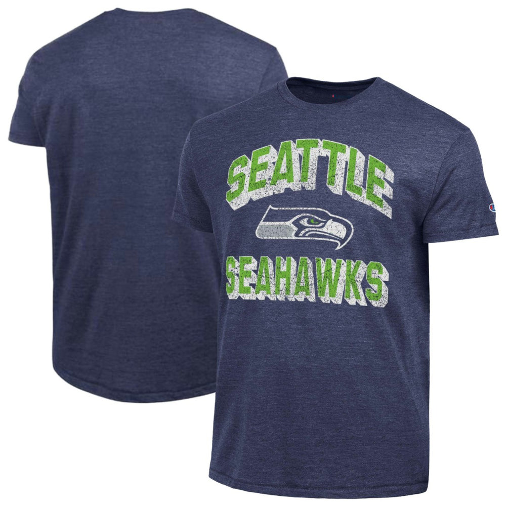 Seattle Seahawks Champion Ultimate Tri-Blend T-Shirt - College Navy T-shirts