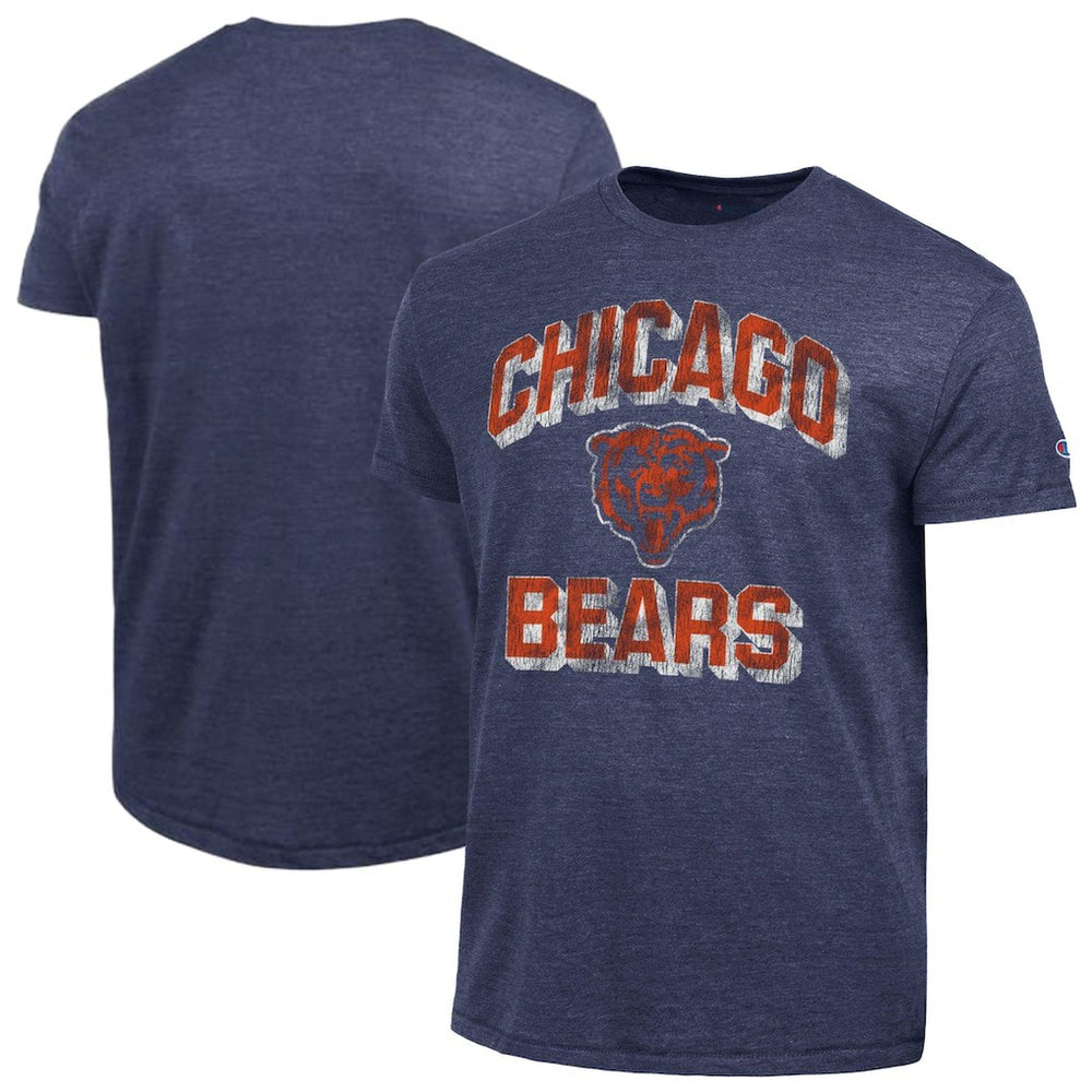 Chicago Bears Champion Ultimate Tri-Blend T-Shirt - Heather Navy T-shirts