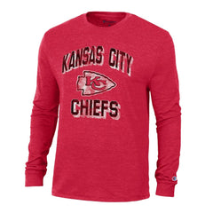 Kansas City Chiefs Champion Ultimate Tri-Blend Long Sleeve T-Shirt - Red T-shirts