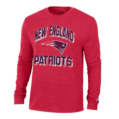 New England Patriots Champion Ultimate Tri-Blend Long Sleeve T-Shirt - Red T-shirts