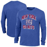 New York Giants Champion Ultimate Tri-Blend Long Sleeve T-Shirt - Heather Royal T-shirts