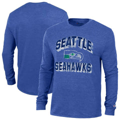 Seattle Seahawks Champion Ultimate Tri-Blend Long Sleeve T-Shirt - Heather Royal T-shirts