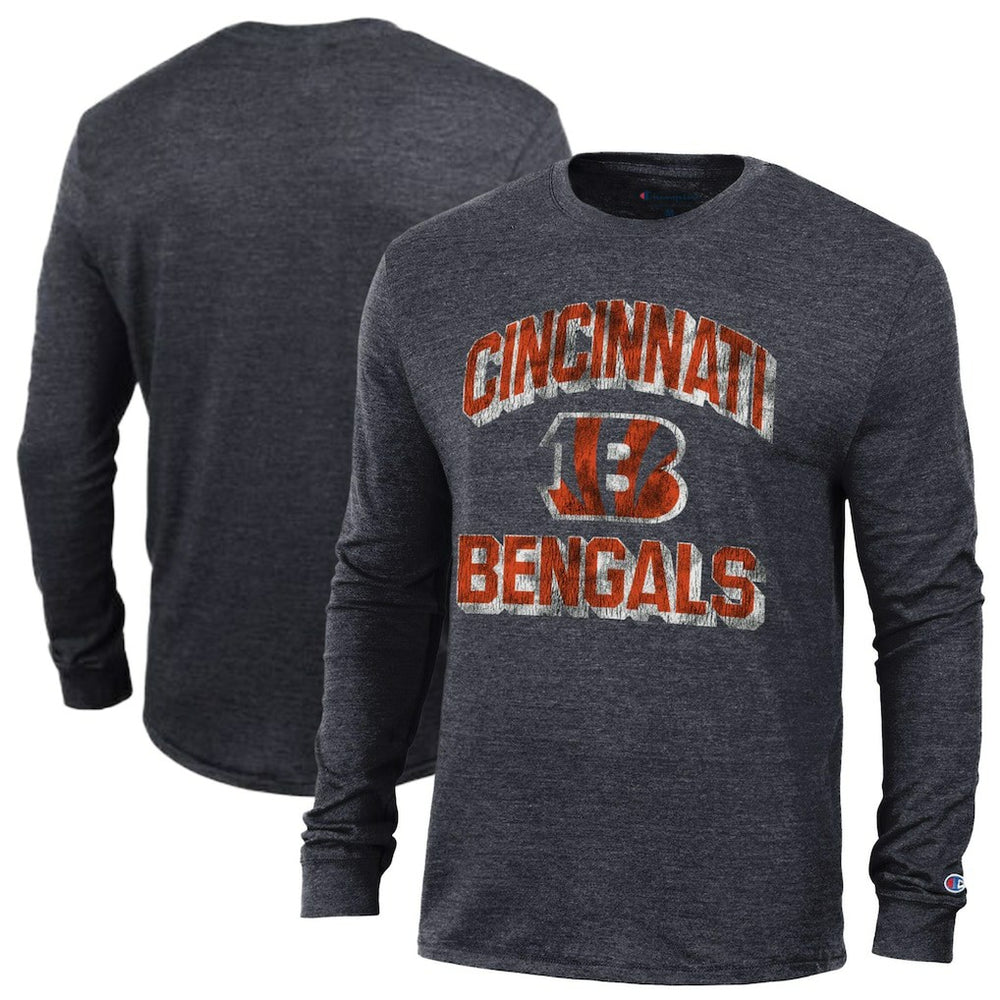 Cincinnati Bengals Champion Ultimate Tri-Blend Long Sleeve T-Shirt - Black T-shirts
