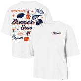 Denver Broncos '47 Women's Collage Script Reed City T-Shirt - White T-shirts