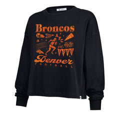 Denver Broncos '47 Women's Team Collage Sydney Long Sleeve T-Shirt - Navy T-shirts