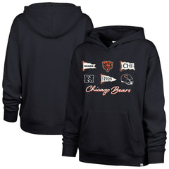 Chicago Bears '47 Women's Bow & Banners Naomi Hoodie - Navy Hoodies