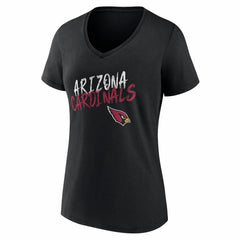 Arizona Cardinals Women's Hustle Personalized Name & Number V-Neck T-Shirt - Black T-shirts
