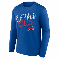 Buffalo Bills Hustle Personalized Name & Number Long Sleeve T-Shirt - Royal T-shirts