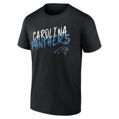 Carolina Panthers Hustle Personalized Name & Number T-Shirt - Black T-shirts