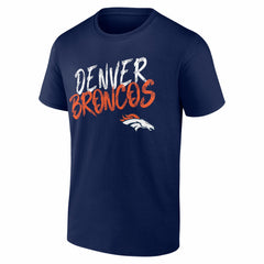 Denver Broncos Hustle Personalized Name & Number T-Shirt - Navy T-shirts