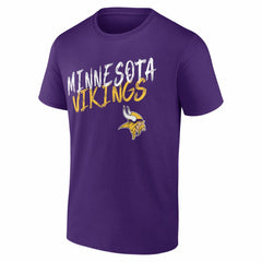Minnesota Vikings Hustle Personalized Name & Number T-Shirt - Purple T-shirts