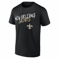 New Orleans Saints Hustle Personalized Name & Number T-Shirt - Black T-shirts