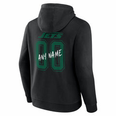 New York Jets Hustle Personalized Name & Number Hoodie - Black Hoodies