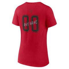 Tampa Bay Buccaneers Women's Hustle Personalized Name & Number V-Neck T-Shirt - Red T-shirts