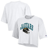 Jacksonville Jaguars Champion Women's Boyfriend Cropped T-Shirt - White T-shirts