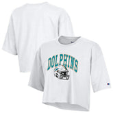 Miami Dolphins Champion Women's Boyfriend Cropped T-Shirt - White T-shirts