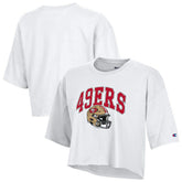 San Francisco 49ers Champion Women's Boyfriend Cropped T-Shirt - White T-shirts